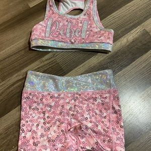 Rebel Athletic sports bra and shorties